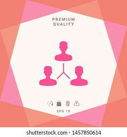 Human connection symbol. Graphic elements for your design