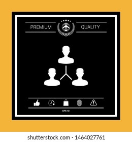 Human connection symbol. Graphic elements for your design