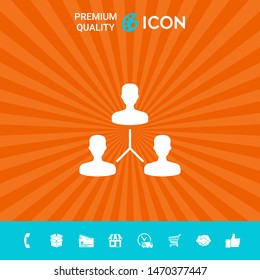 Human connection symbol. Graphic elements for your design