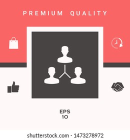 Human connection symbol. Graphic elements for your design