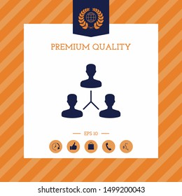 Human connection symbol. Graphic elements for your design