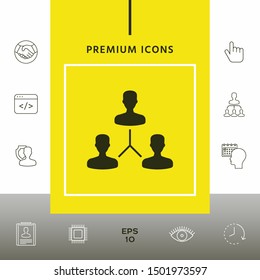 Human connection symbol. Graphic elements for your design