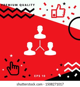 Human connection symbol. Graphic elements for your design