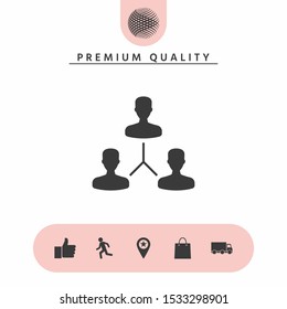 Human connection symbol. Graphic elements for your design