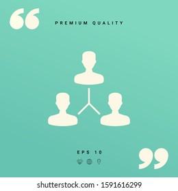 Human connection symbol. Graphic elements for your design