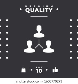 Human connection symbol. Graphic elements for your design