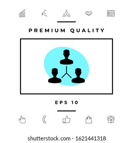 Human connection symbol. Graphic elements for your design