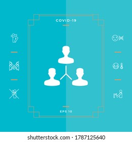 Human connection symbol. Graphic elements for your design