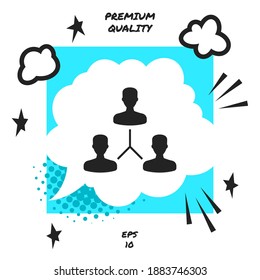 Human connection symbol. Graphic elements for your design