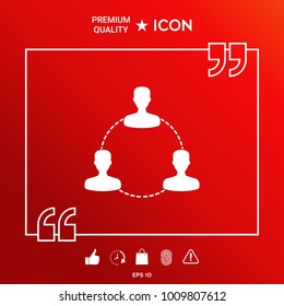 Human connection symbol, icon