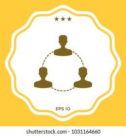 Human connection symbol, icon