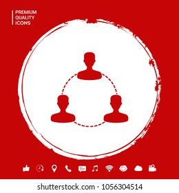 Human connection symbol, icon