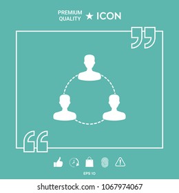 Human connection symbol, icon