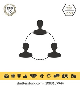 Human connection symbol, icon