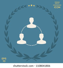 Human connection symbol, icon