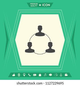 Human connection symbol, icon