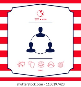 Human connection symbol, icon