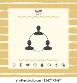 Human connection symbol, icon