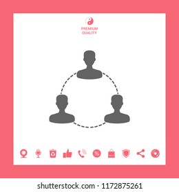 Human connection symbol, icon