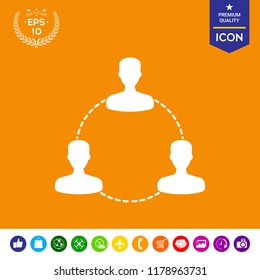 Human connection symbol, icon