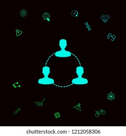 Human connection symbol, icon