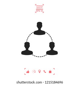 Human connection symbol, icon
