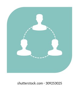 Human connection symbol. Icon.