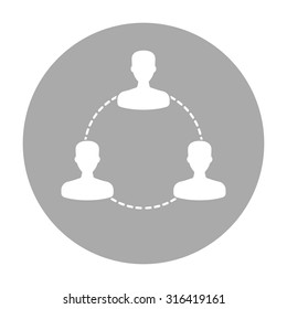 Human connection symbol. Icon.