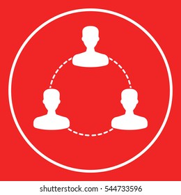 Human connection symbol, icon