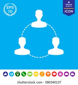 Human connection symbol, icon