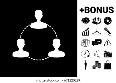 Human connection symbol, icon