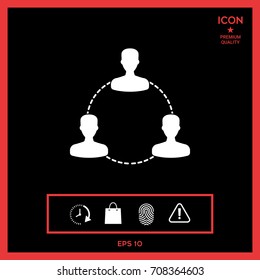 Human connection symbol, icon