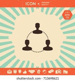 Human connection symbol, icon
