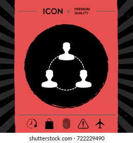 Human connection symbol, icon