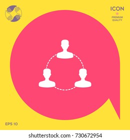 Human connection symbol, icon