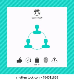 Human connection symbol, icon