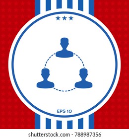 Human connection symbol, icon