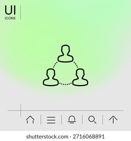Human connection symbol, icon. Elements for your design