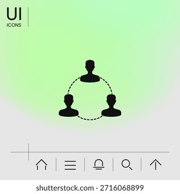 Human connection symbol, icon. Elements for your design