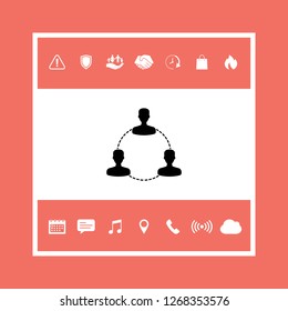 Human connection symbol, icon. Graphic elements for your design