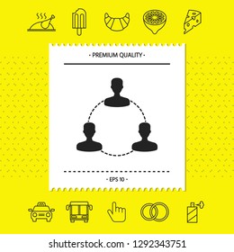 Human connection symbol, icon. Graphic elements for your design