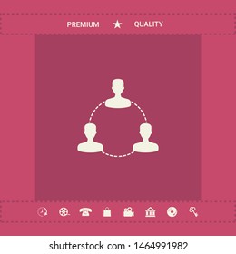 Human connection symbol, icon. Graphic elements for your design