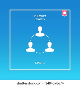 Human connection symbol, icon. Graphic elements for your design
