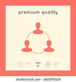 Human connection symbol, icon. Graphic elements for your design