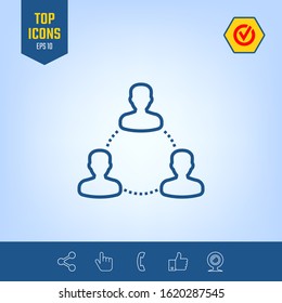 Human connection symbol, icon. Graphic elements for your design