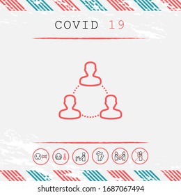 Human connection symbol, icon. Graphic elements for your design