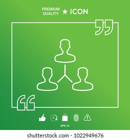 Human connection symbol. Line icon