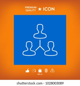 Human connection symbol. Line icon