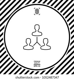 Human connection symbol. Line icon