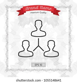 Human connection symbol. Line icon